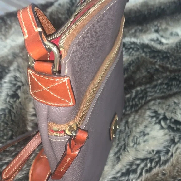 Dooney & Bourke Crossbody Grey/Brown Bag - Picture 6 of 16
